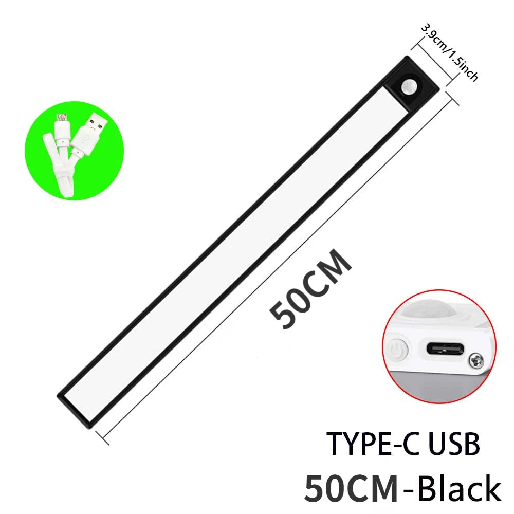 Three-in-One Motion Sensor LED Light: Ideal for Kitchen, Cabinet, and Bedroom Use