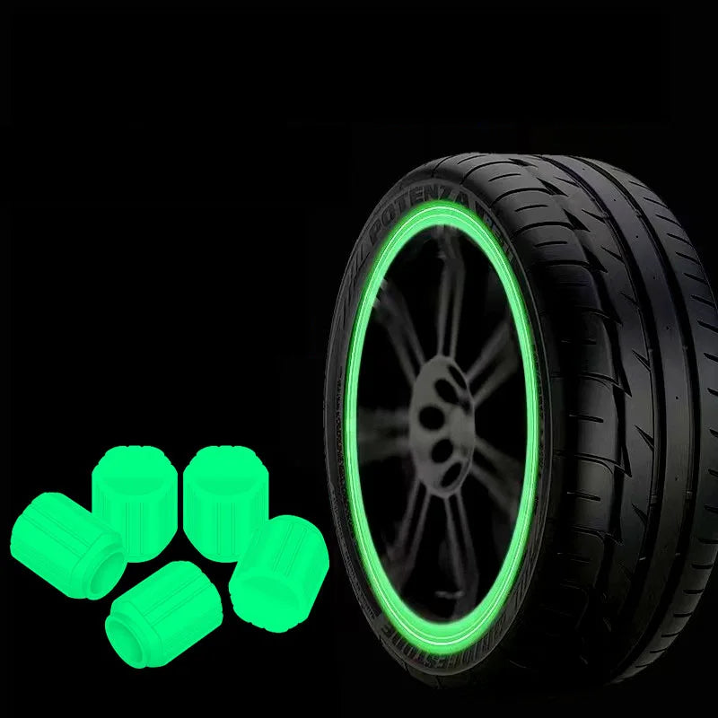 Night Glowing Valve Caps: Illuminate Your Tires with Spinning Glow Circles