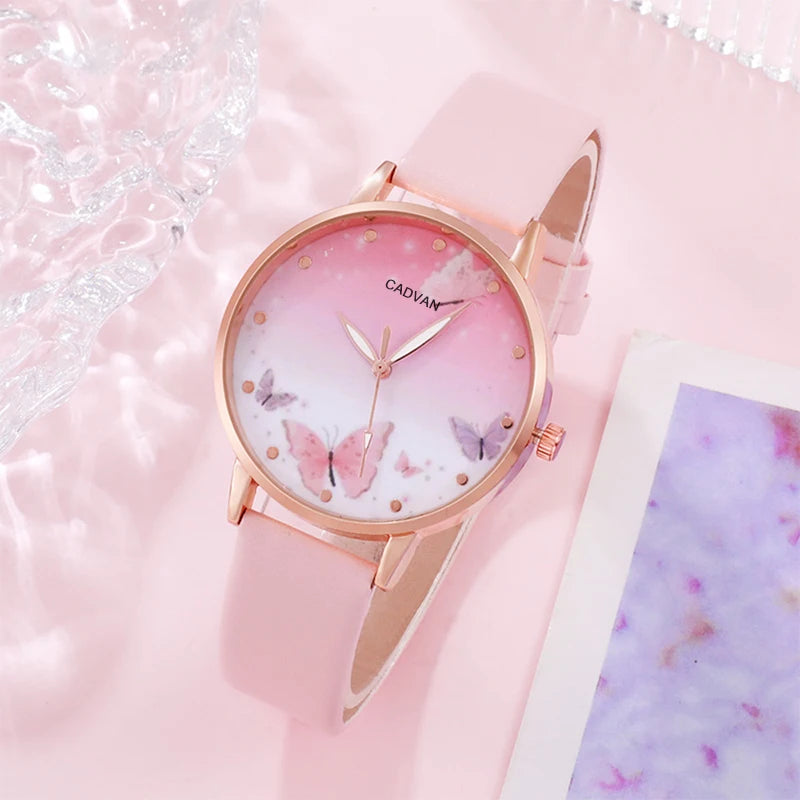 Butterfly Charm: Stylish Women’s Watch Set