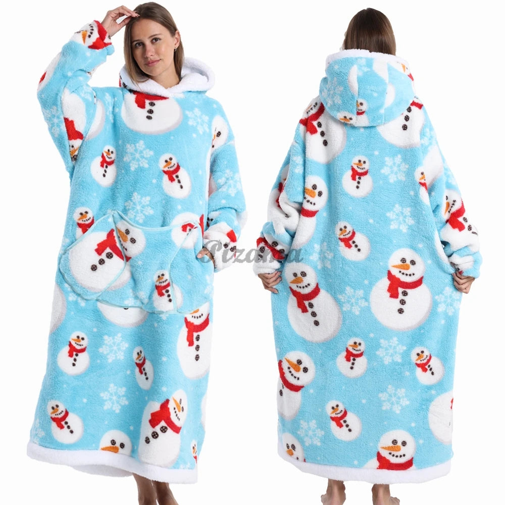 Wearable Sherpa Blanket Hoodie: Perfect for Halloween and Holiday Comfort