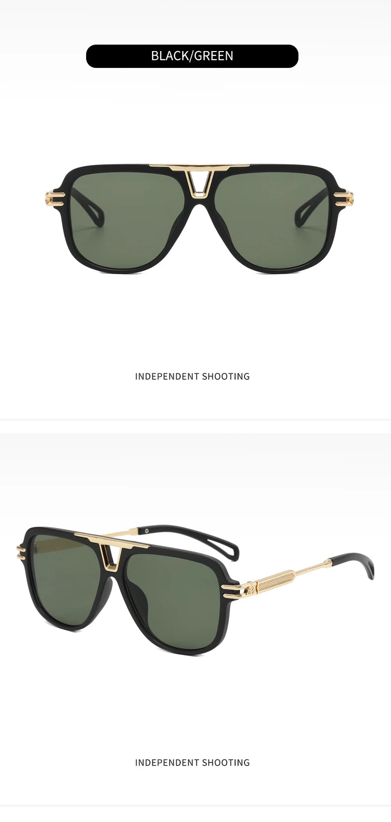 Luxury Look: Fashion-Forward Double Beam Sunglasses for Men