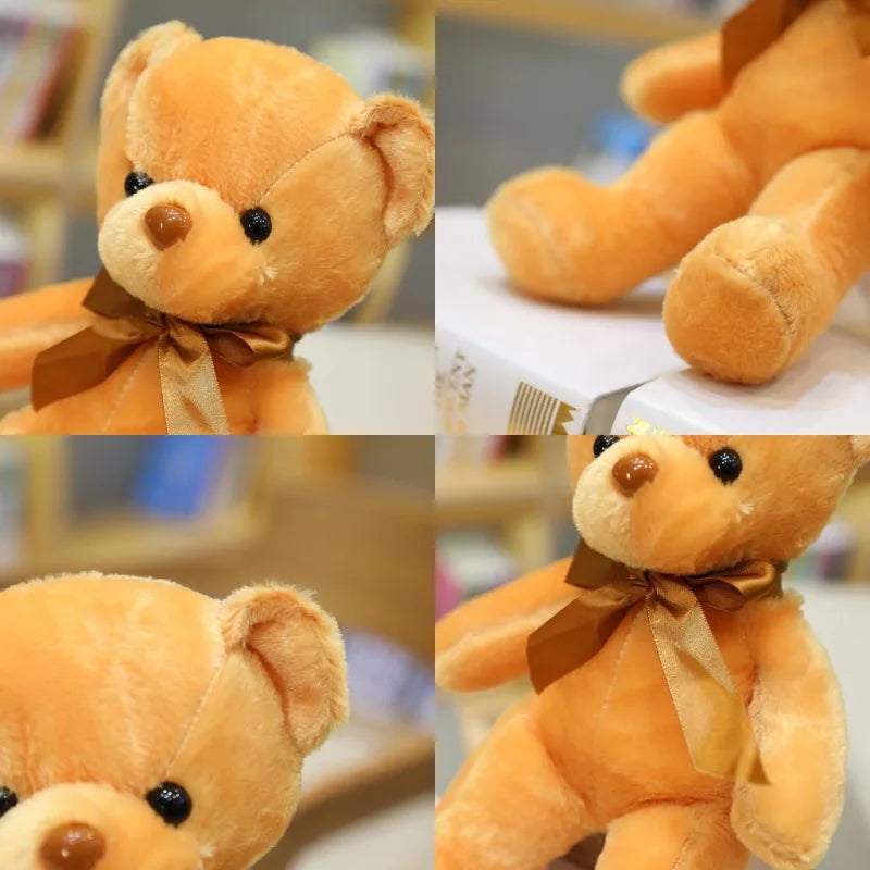 Vibrant Bow Bear: Soft Plush Toy for Every Celebration