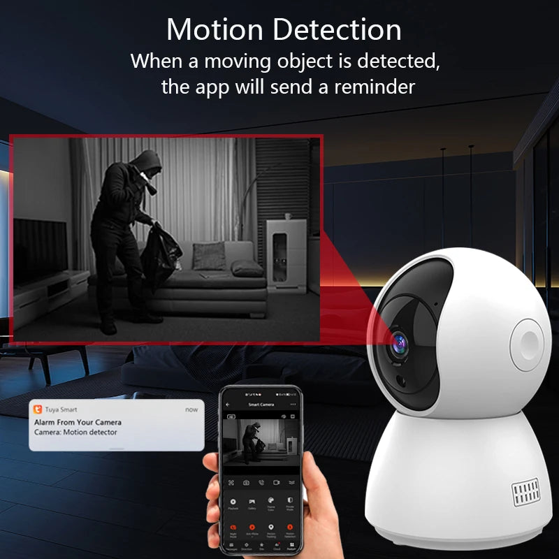 Smart Mini WiFi Camera: 4MP Indoor Surveillance with Automatic Tracking
