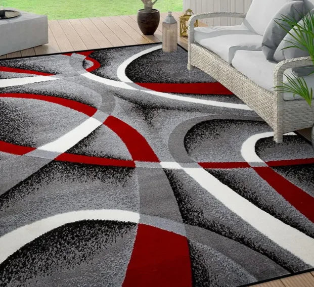 Indoor-Outdoor Geometric Carpet: Ideal for Entryways and Doorways