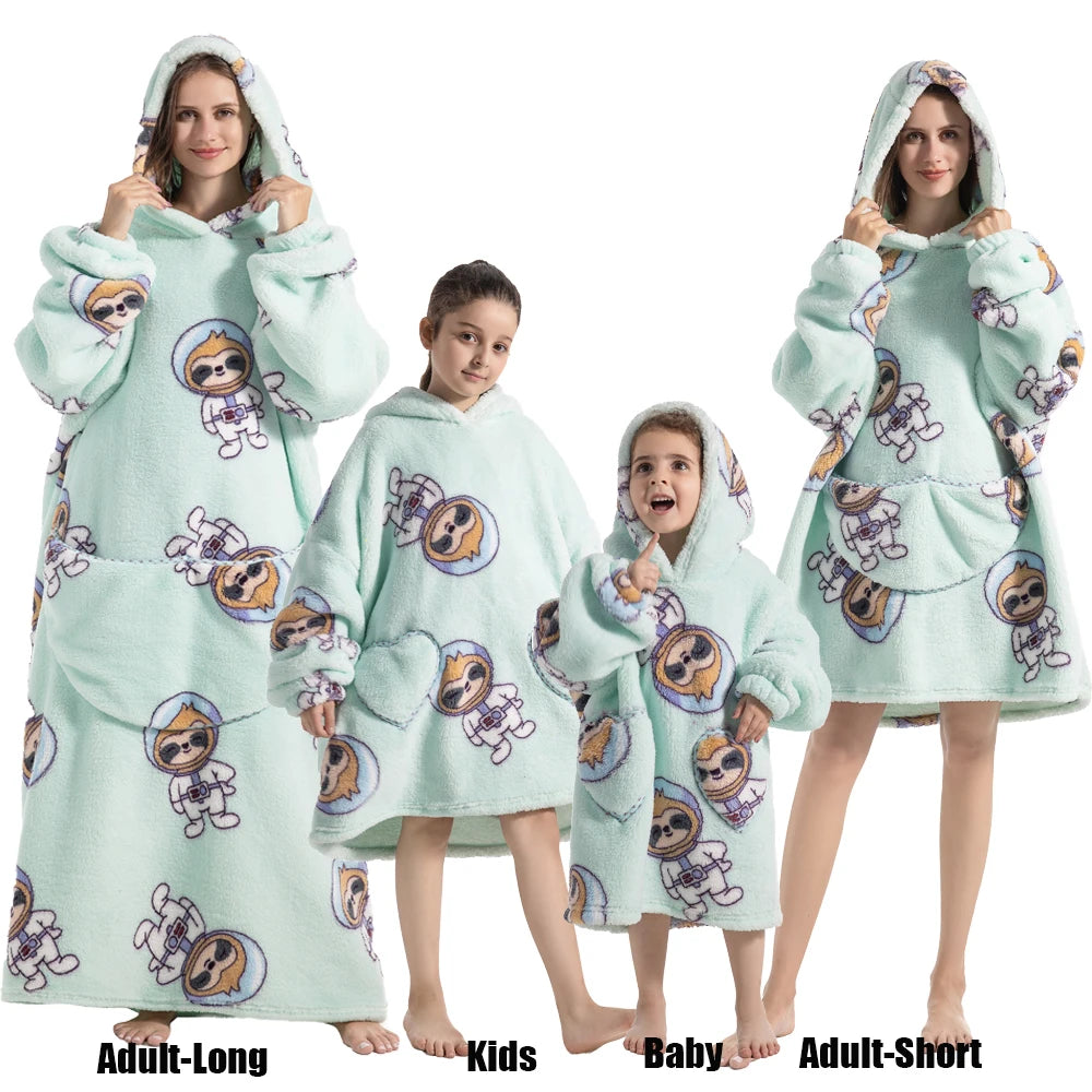 Animal Art Blanket Hoodie: Cozy Up in Creative Comfort