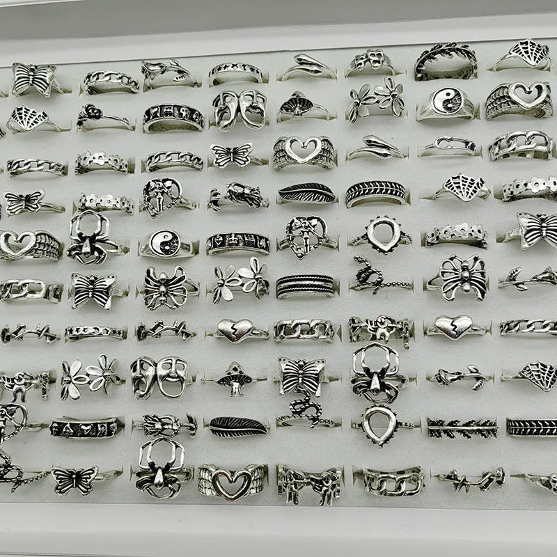30-Piece Alloy Finger Ring Set: Unique Designs for Every Style