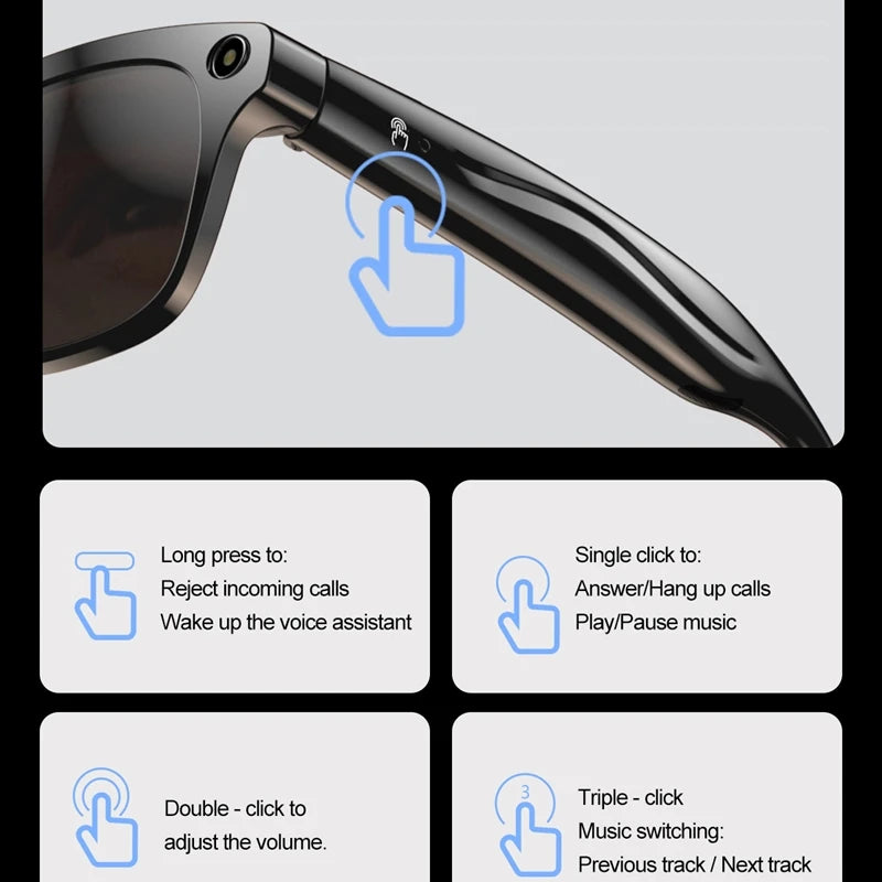 AI-Powered HD Glasses: Record, Chat, and Enjoy Music Anywhere