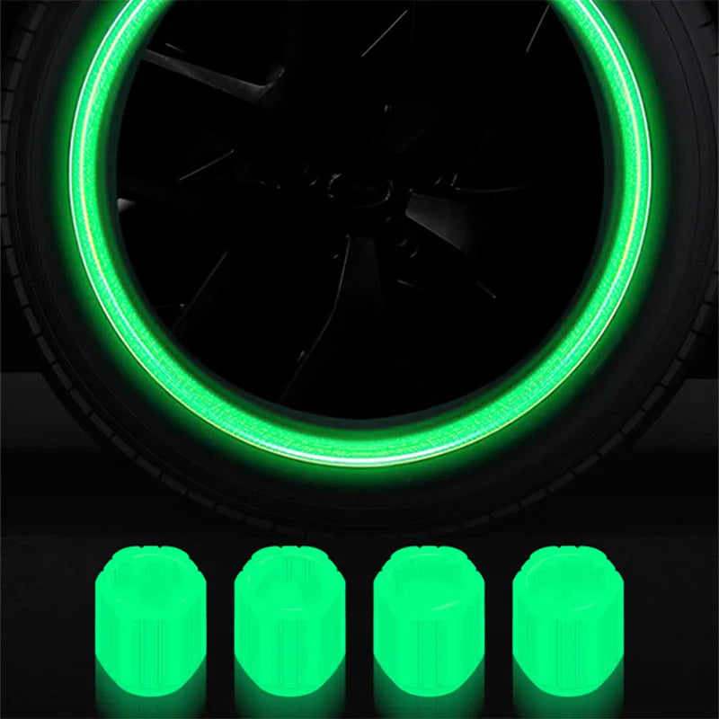 Night Glowing Valve Caps: Illuminate Your Tires with Spinning Glow Circles