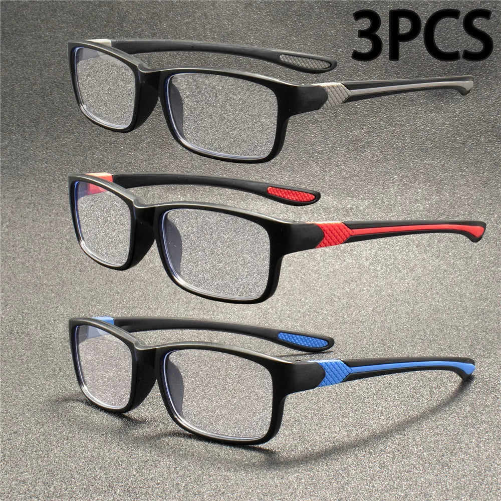Comfortable Sports Reading Glasses: 3-Pack for Active Lifestyles