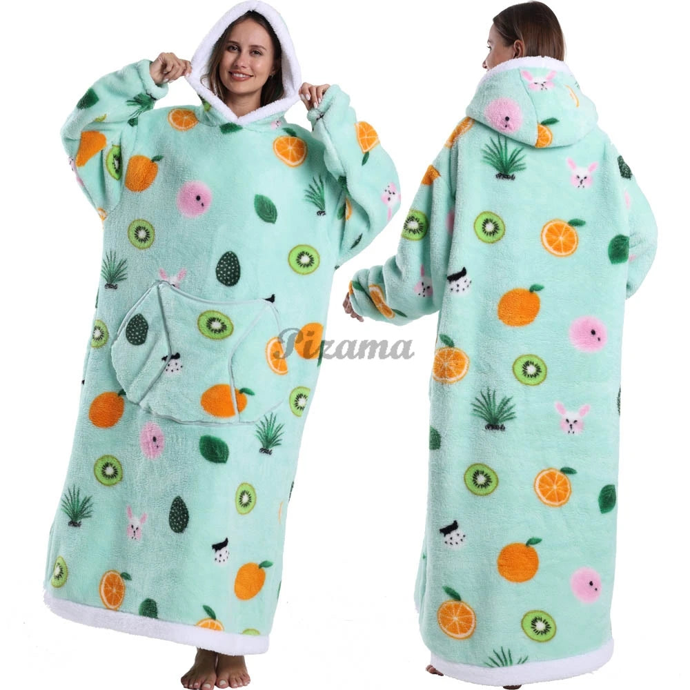 Wearable Sherpa Blanket Hoodie: Perfect for Halloween and Holiday Comfort