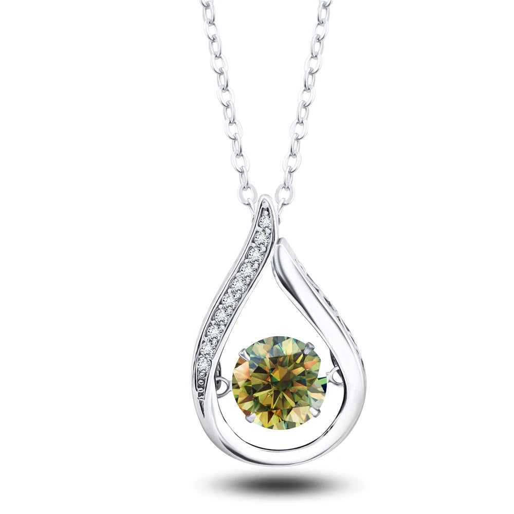 Timeless Beauty: Fine Moissanite Necklace with Sterling Chain
