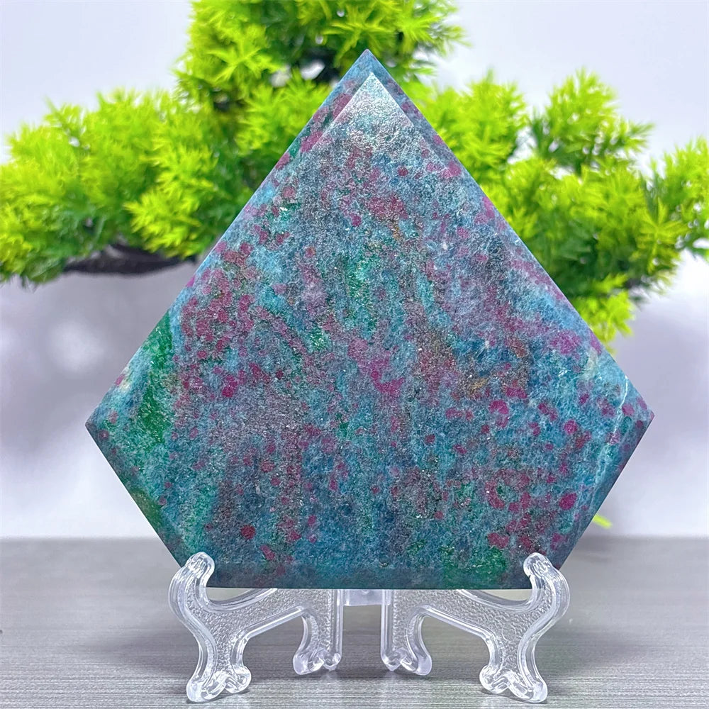 Reiki Luck Crystal: Ruby and Emerald Gift for Love and Energy