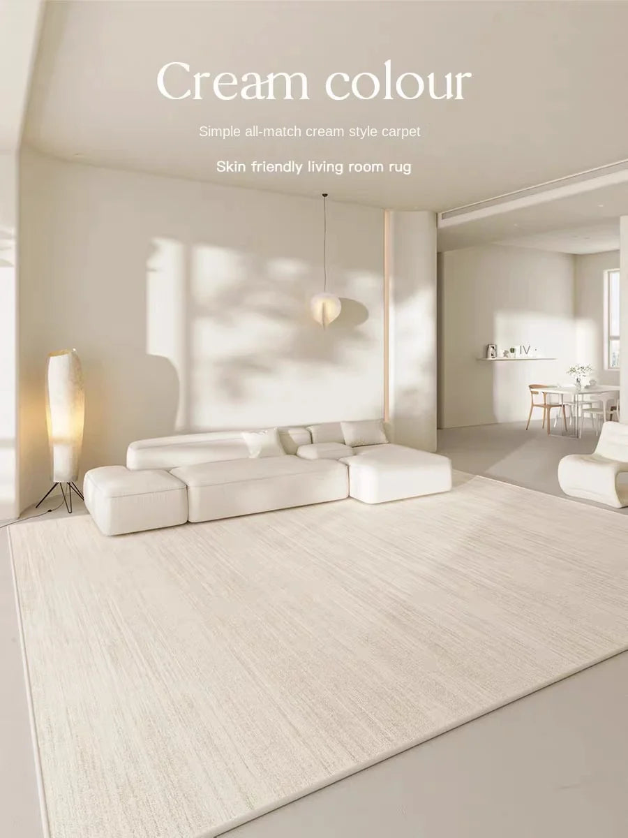 Cream Wind Carpet: Elevate Your Living Room with Light Luxury