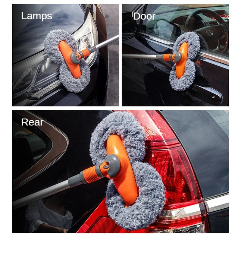 Telescopic Car Wash Mop: Three-Section Design for Roof and Window Maintenance