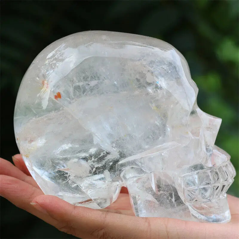 Crystal Skull Amulet: Unlock Reiki Healing with Clear Quartz