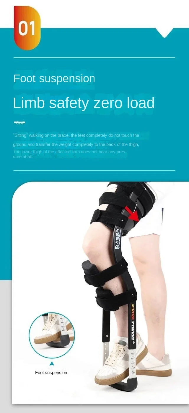 Telescoping Crutch Alternative: Single-Leg Walker for Enhanced Mobility Training