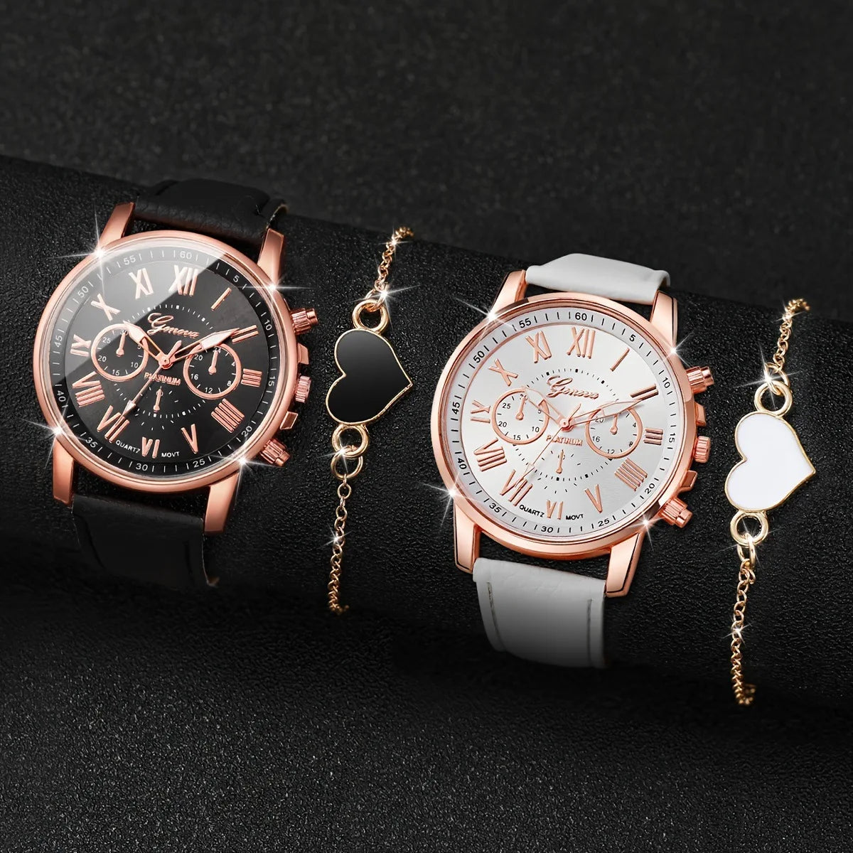 Stylish Wristwear Ensemble: 5/6-Piece Analog Watch and Jewelry Set for Women