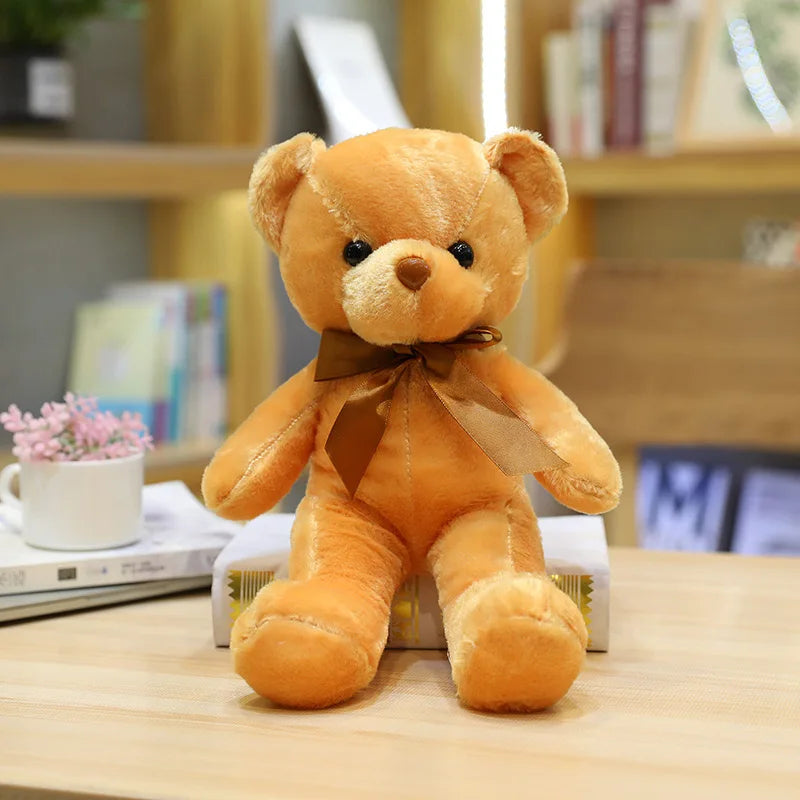 Vibrant Bow Bear: Soft Plush Toy for Every Celebration