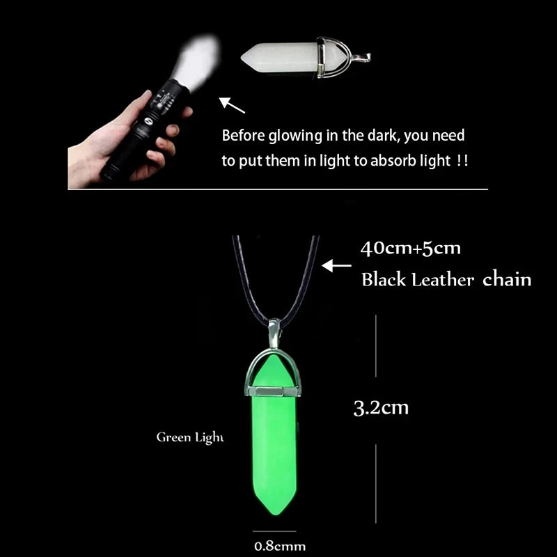 Glowing Hexagonal Pendant: Unique Fluorescent Necklace for Stylish Statements