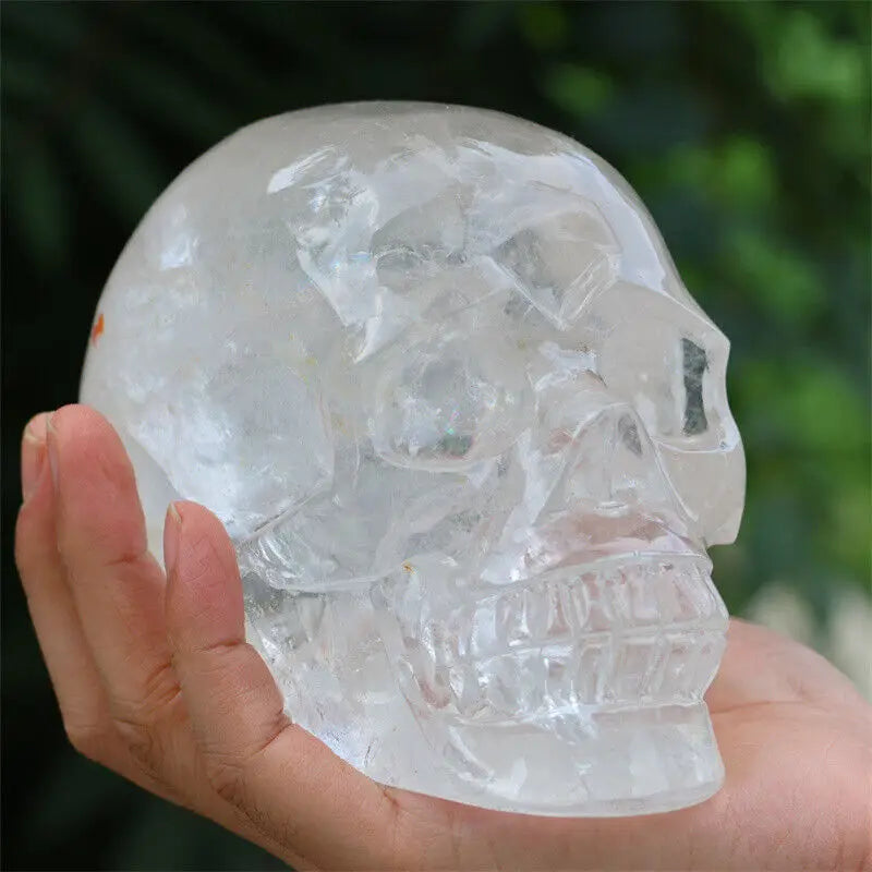 Crystal Skull Amulet: Unlock Reiki Healing with Clear Quartz