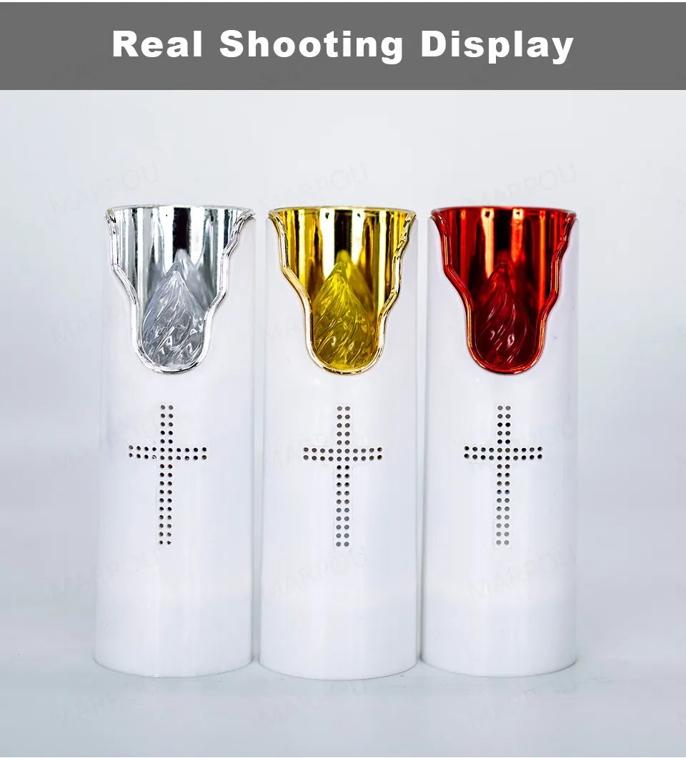 Flameless Prayer Candle: Musical LED Lamp for Serene Remembrance