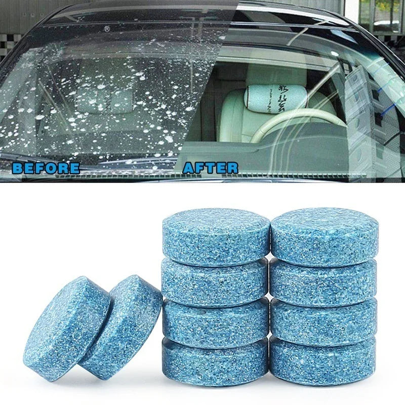 Effervescent Clean: Powerful Car Windscreen Cleaning Tablets