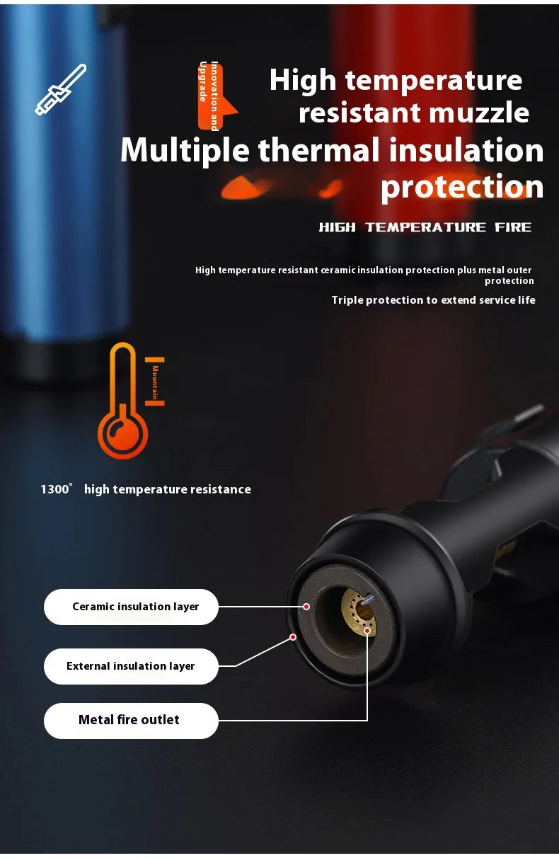 Precision Flame: Powerful Windproof Metal Gas Lighter for Every Occasion