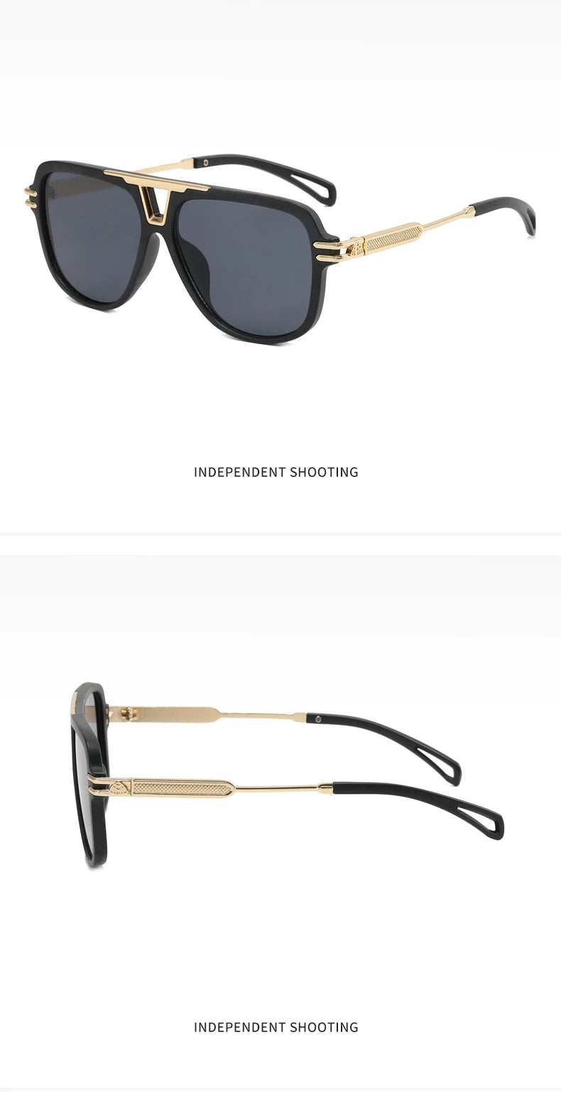 Luxury Look: Fashion-Forward Double Beam Sunglasses for Men