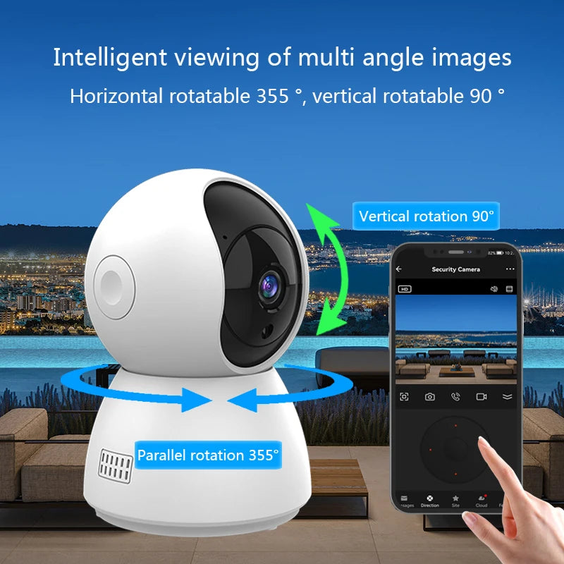 Smart Mini WiFi Camera: 4MP Indoor Surveillance with Automatic Tracking