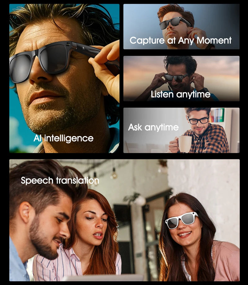 AI-Powered HD Glasses: Record, Chat, and Enjoy Music Anywhere