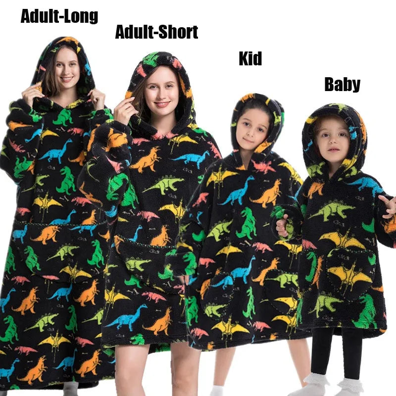 Animal Art Blanket Hoodie: Cozy Up in Creative Comfort