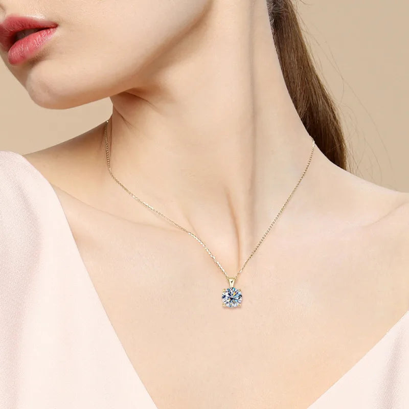 Celestial Charm: Dazzling Moissanite Necklace for Every Occasion