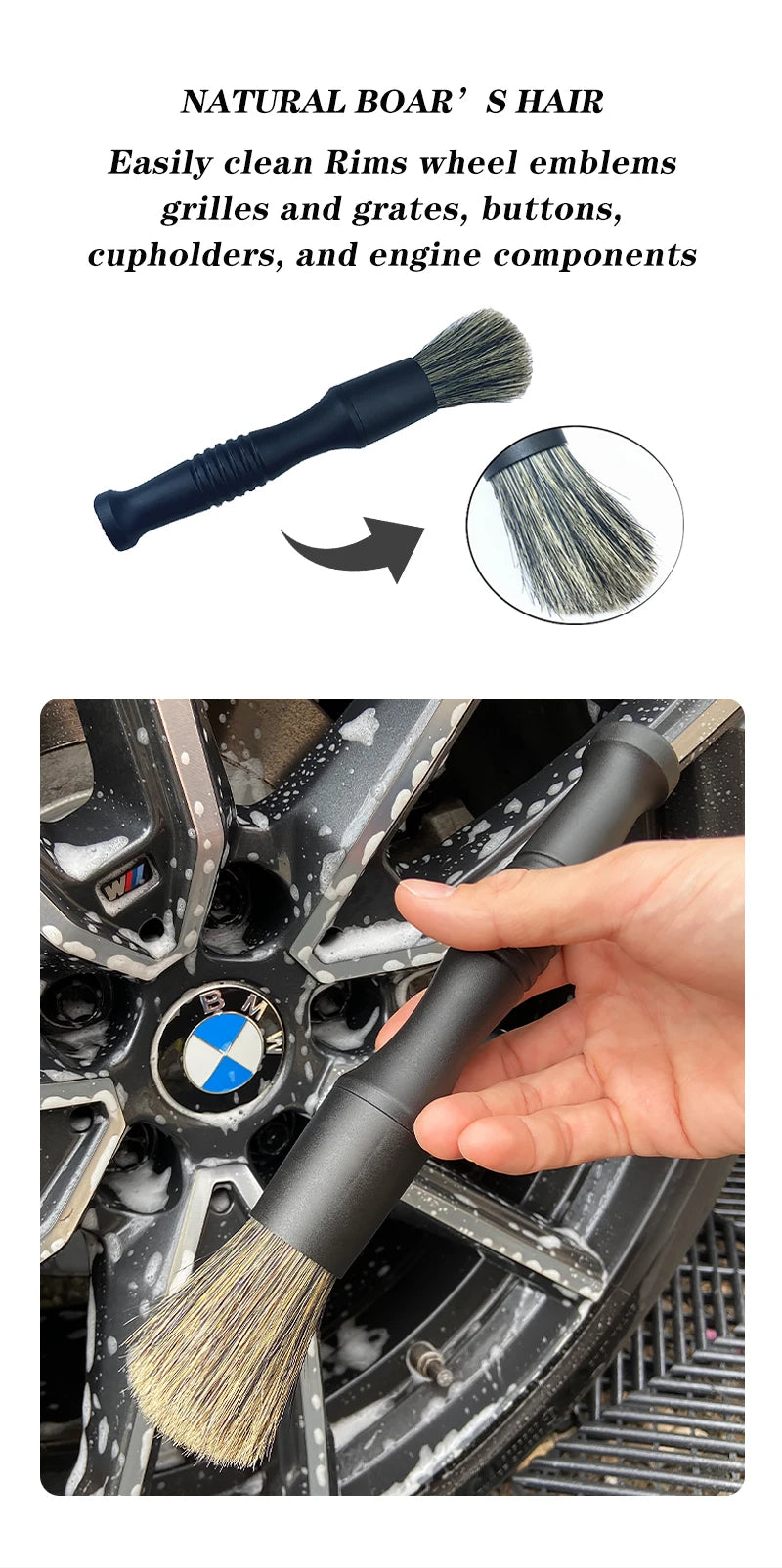 3-Piece Detailing Brush Set: Ultimate Clean for Every Surface