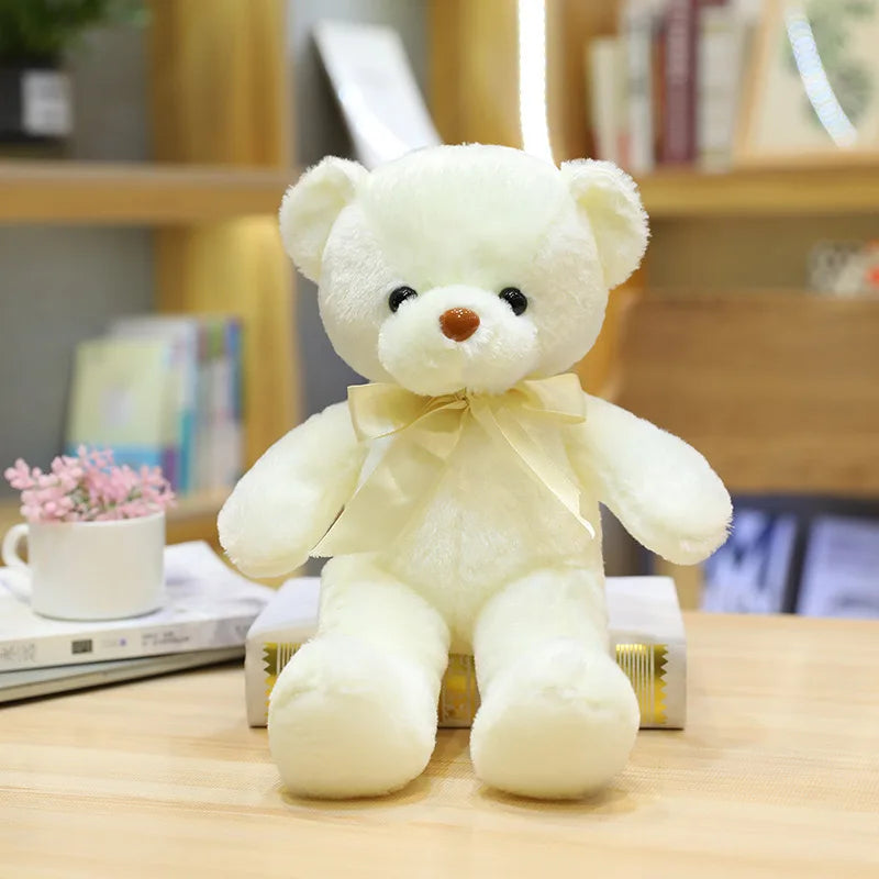 Vibrant Bow Bear: Soft Plush Toy for Every Celebration