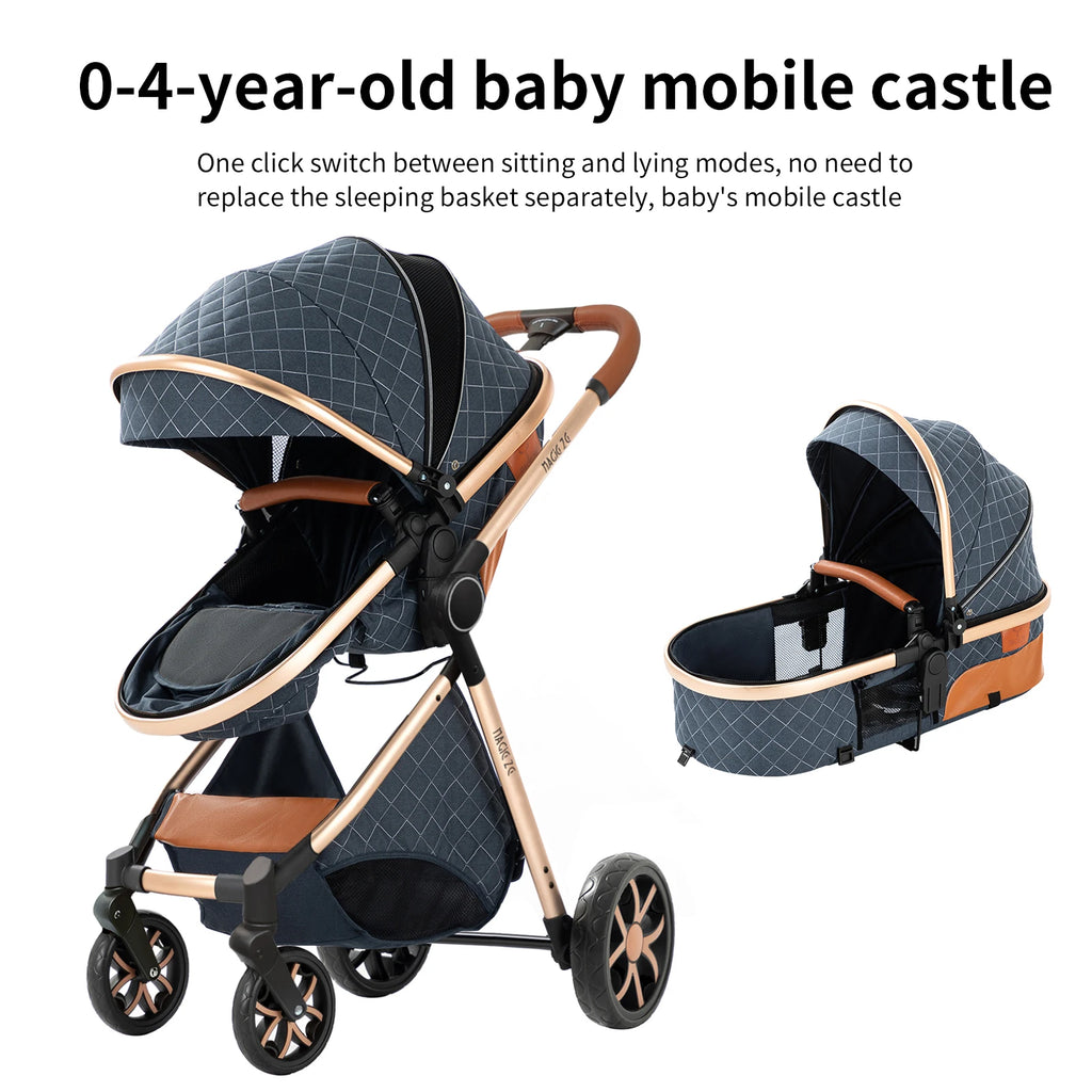 All-in-One Baby Travel System: Stroller with Raincover for Newborns