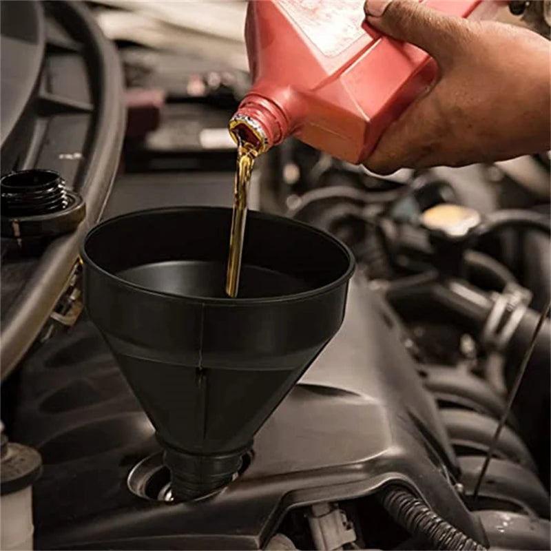 Car Engine Refueling Funnel: Includes Filter and Extension Pipe