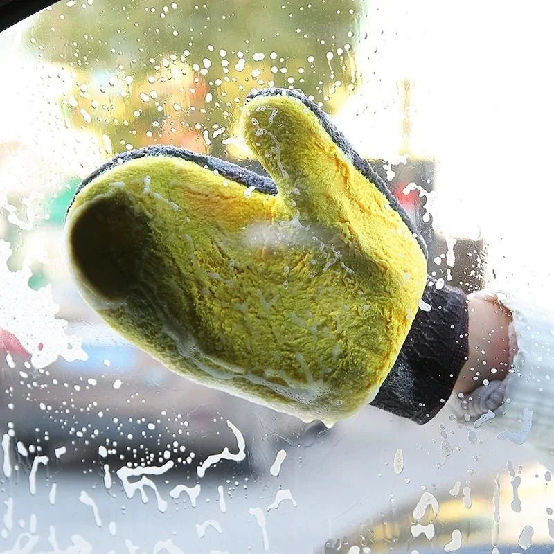 Dual-Sided Microfiber Car Washing Gloves for Effective Cleaning