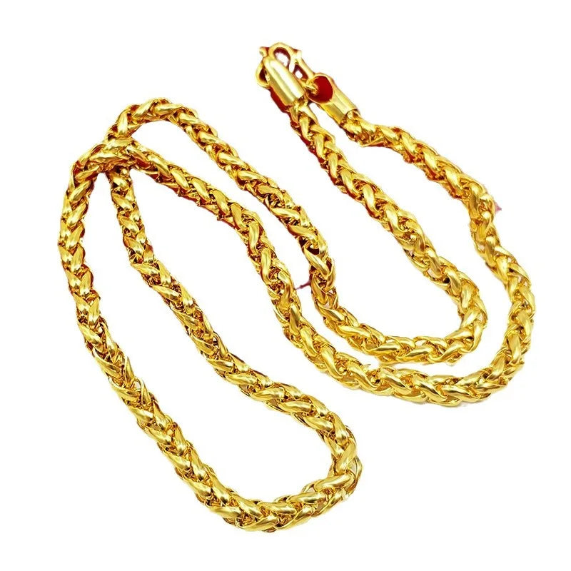 Timeless Glamour: Durable 24K Pure Gold Necklace for All