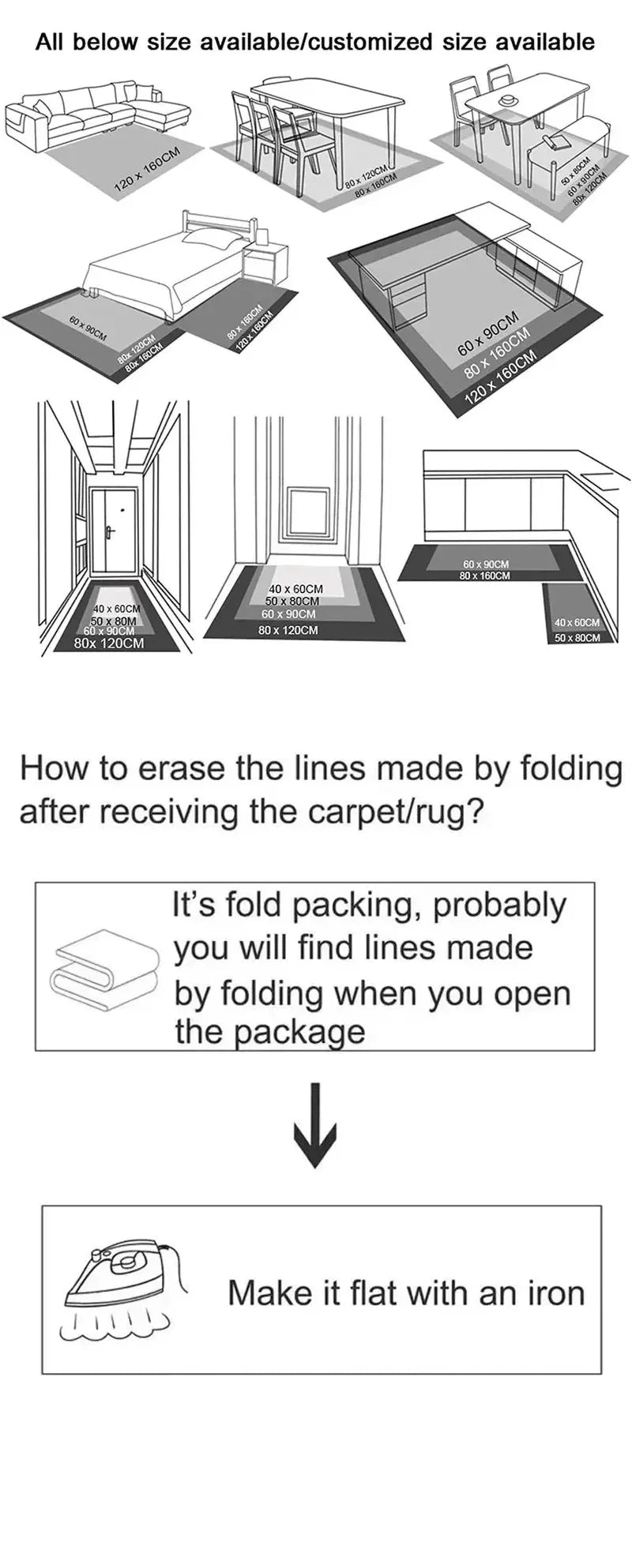 Vibrant Geometric Bedside Rug: Non-Slip Polyester Carpet for Home Decor