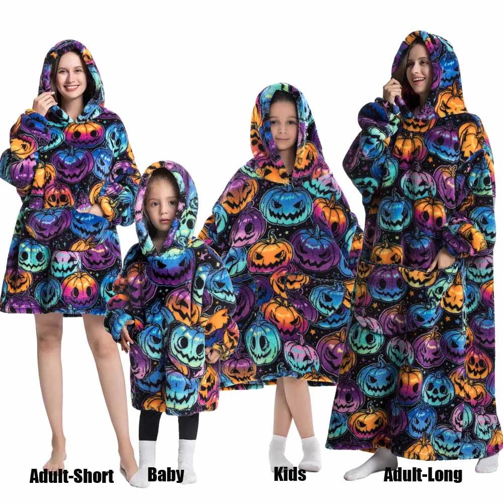 Animal Art Blanket Hoodie: Cozy Up in Creative Comfort