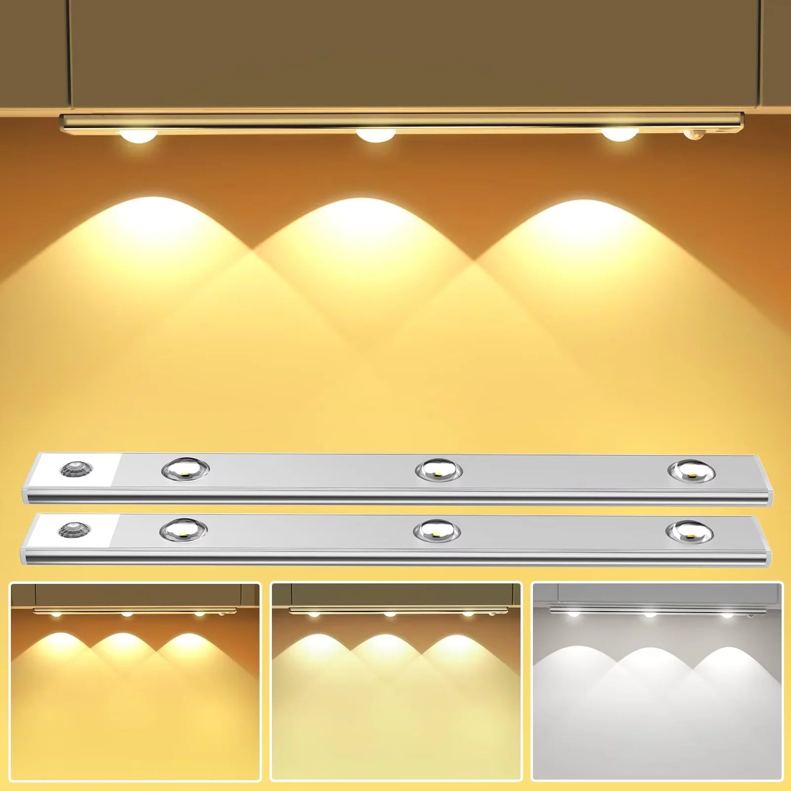 3-Color Dimmable LED Lamp: Perfect for Kitchen, Wardrobe, Bedroom, and Stairs