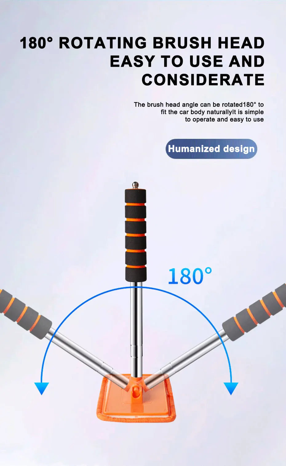Telescopic Car Windshield Cleaning Brush: Long Handle for Glass Cleaning