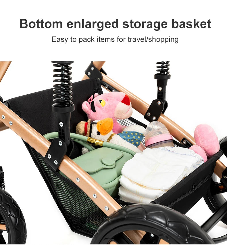 All-in-One Baby Travel System: Stroller with Raincover for Newborns