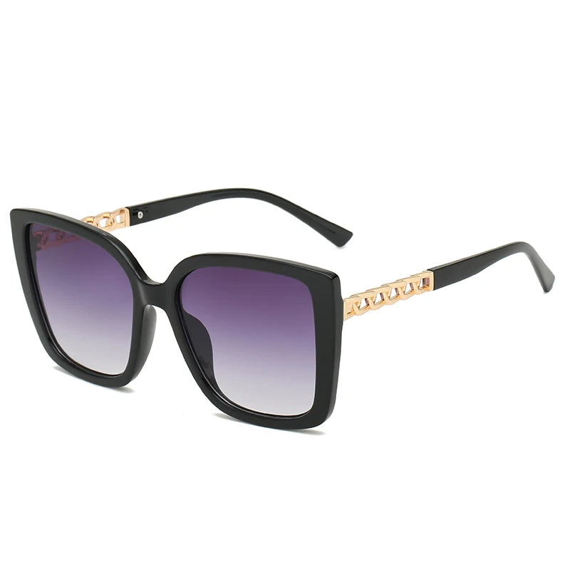 Vintage Glamour: Fashion Oversized Square Sunglasses for Women