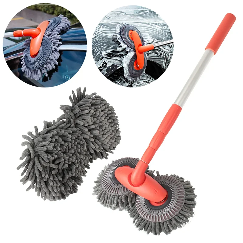 Telescopic Car Wash Mop: Three-Section Design for Roof and Window Maintenance