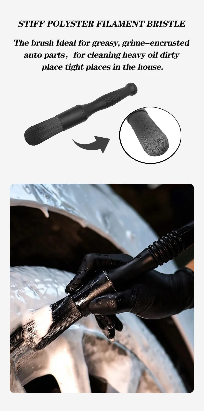 3-Piece Detailing Brush Set: Ultimate Clean for Every Surface