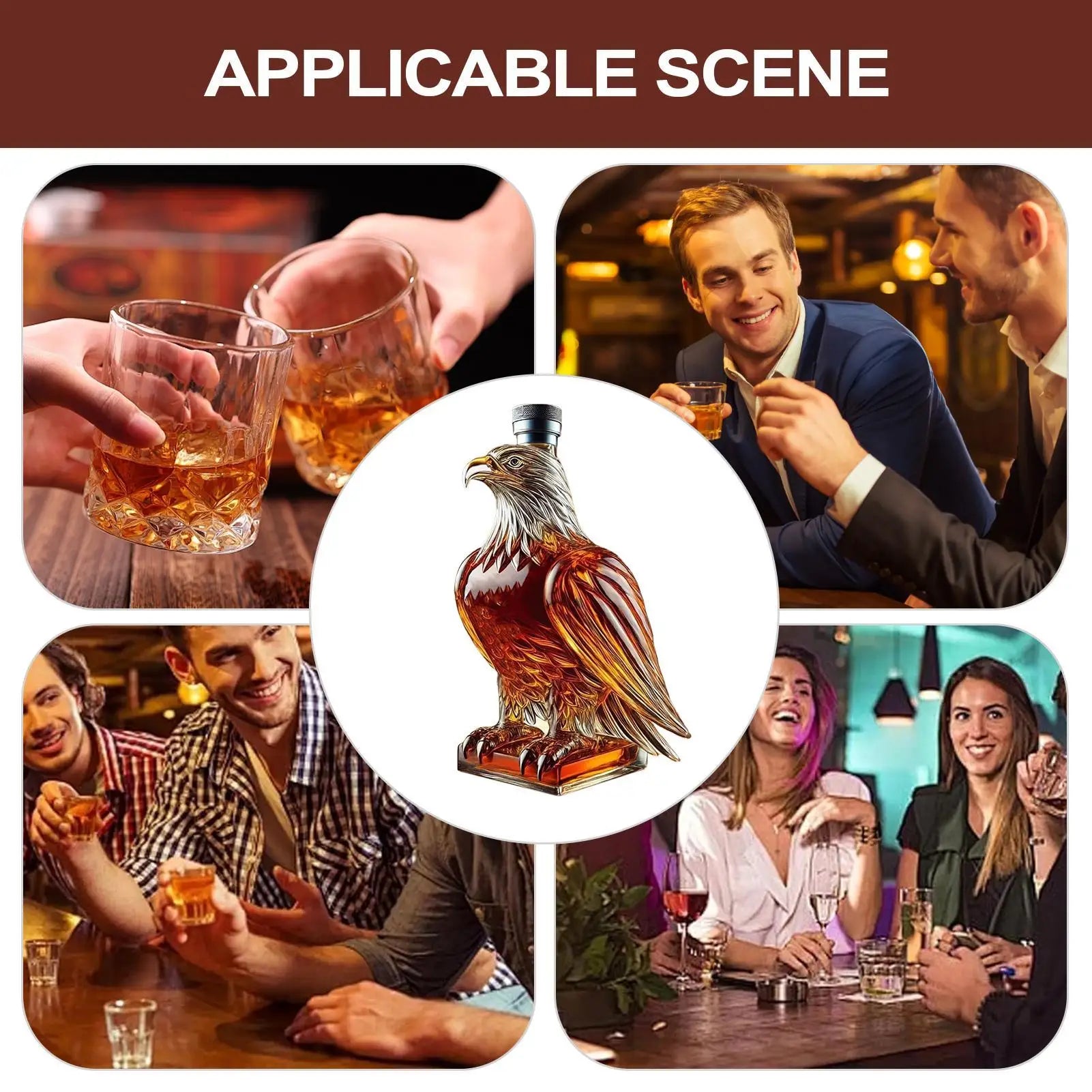 Elegant Eagle Liquor Bottle: Perfect for Whiskey Lovers and Holiday Decor