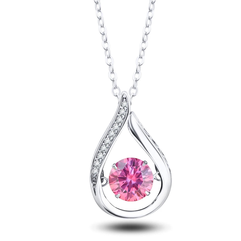 Timeless Beauty: Fine Moissanite Necklace with Sterling Chain