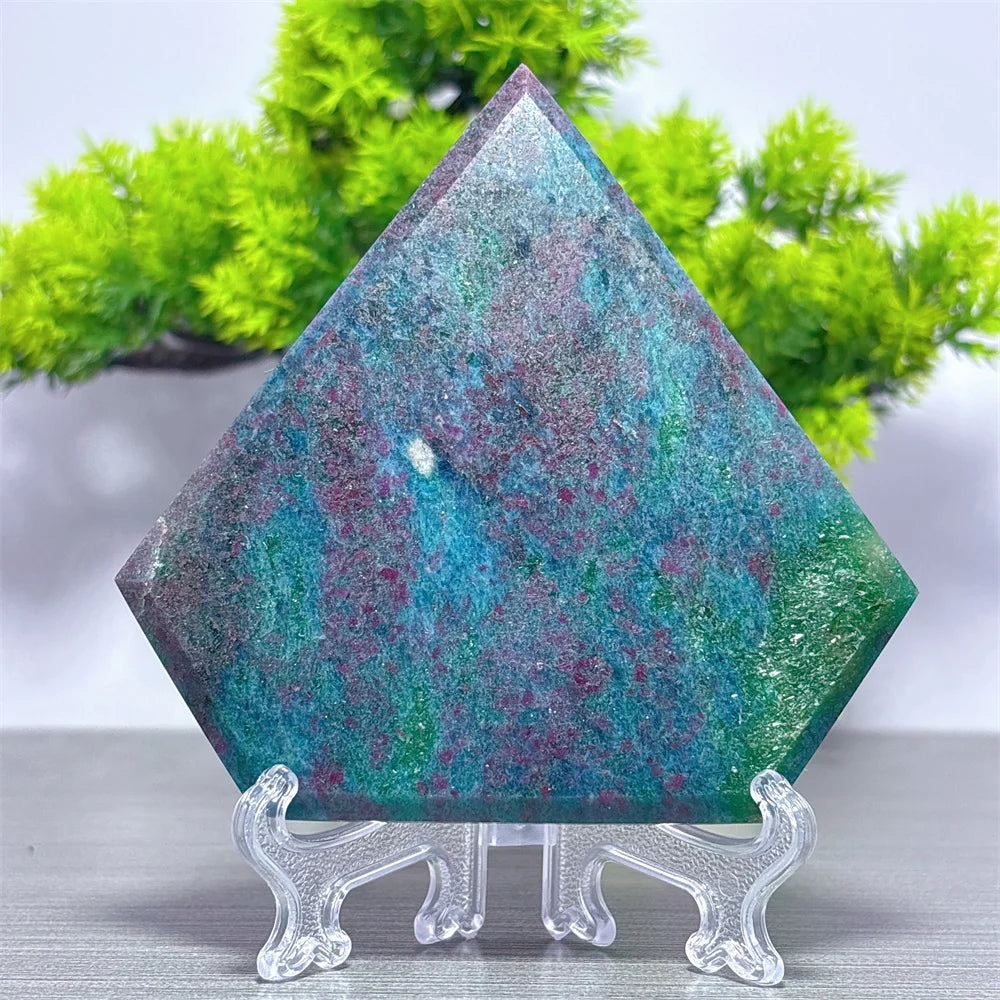 Reiki Luck Crystal: Ruby and Emerald Gift for Love and Energy