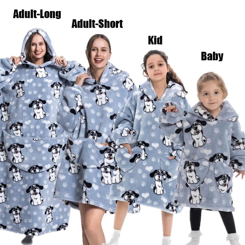 Animal Art Blanket Hoodie: Cozy Up in Creative Comfort